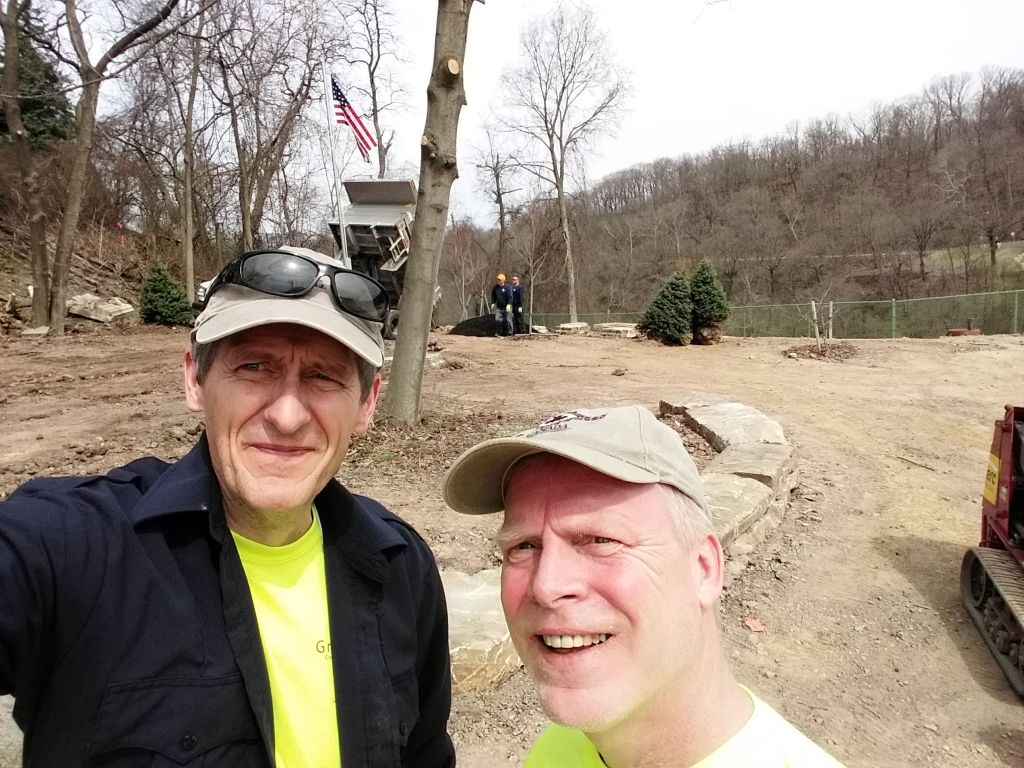 Patrick Hassett and David Cashmere at Hassett Park, 14 April 2018