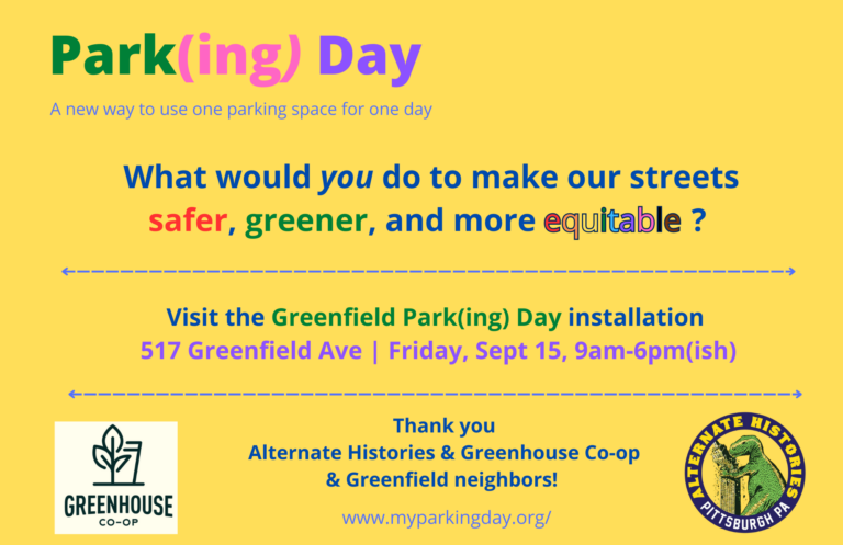 Imagine Safer, Greener Streets on Park(ing) Day, Friday Sept 15